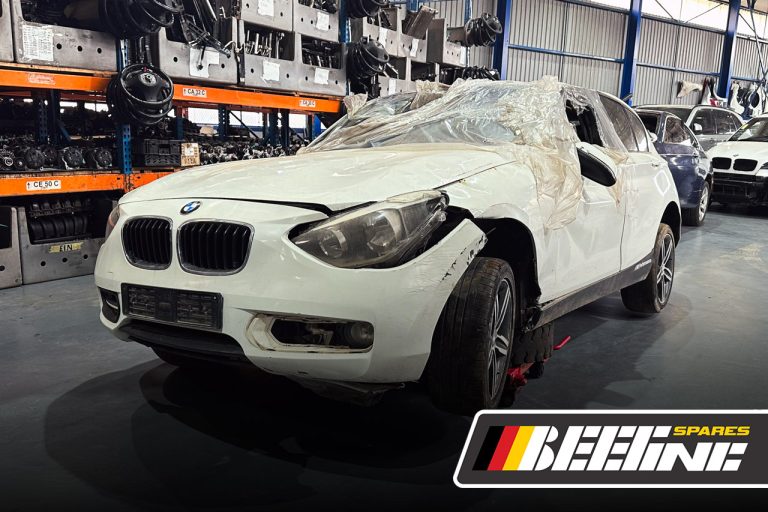 BMW 1 Series F20 118i Stripping for used spare parts front angle view