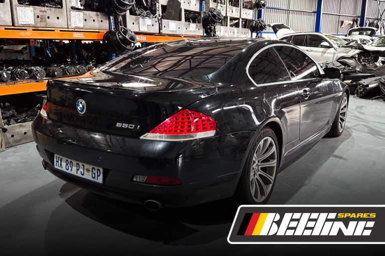 BMW 6 Series E63 650i Stripping for body parts back angle view