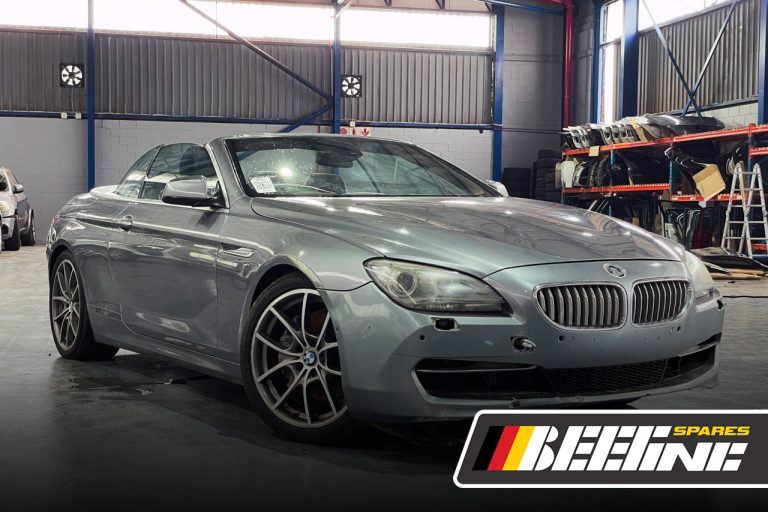 BMW 6 Series F12 650i Stripping for spare parts front angle view